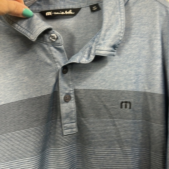 Travis Matthew Coastal Chest Striped blue Polo size XXL. Blue.Pima cotton - Picture 4 of 11